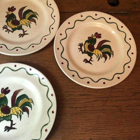 Lunch plates Metlox Poppytrail green rooster - Picture 3 of 5